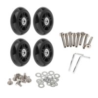 Magideal - Ruedas De Maleta De Reemplazo De 4X Ruedas Pu Metal Ruedas De Reparación Conjunto De Reparación De Fácil Instalación, Axiles Mude Luggage Made Rheels 76X23Mm