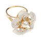 thumbnail image 4 of Rhinestone mujeres flor bufanda anillo seda clip hebilla diapositiva jewellerry blanco, 4 of 5