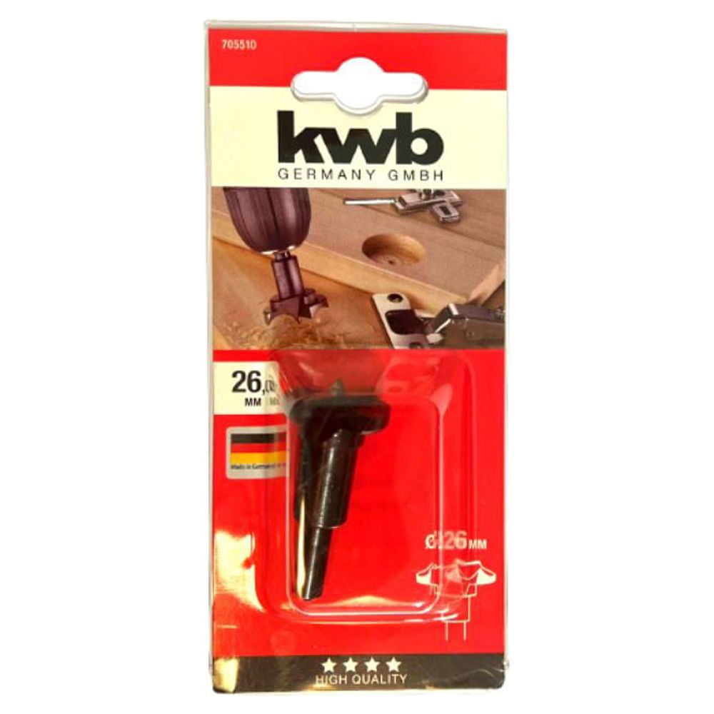 Kwb - Broca Para Bisagra Retén 26Mm