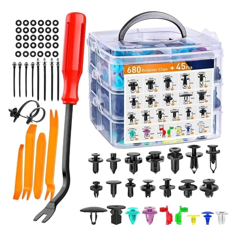 Ioensy - Conjunto De Accesorios De Clips De Sujeción Para Coche, 725 Piezas, Reemplaza Clips De Retención Para Coche