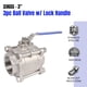 thumbnail image 2 of Válvula de bola Midline Valve de 3" de acero inoxidable, paso total, 2 of 7