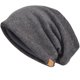 thumbnail image 1 of Gorro VECRY con forma de calavera holgada para invierno y verano para hombre, color gris, 1 of 4