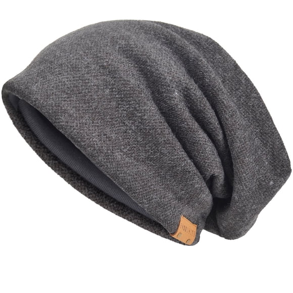 Gorro VECRY con forma de calavera holgada para invierno y verano para hombre, color gris