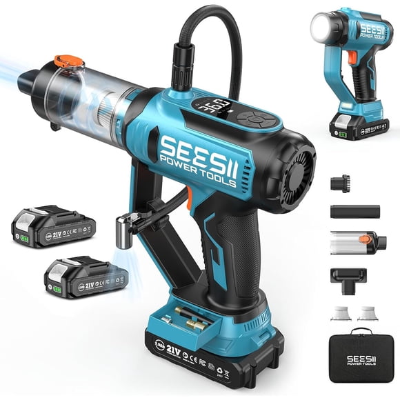 Inflador Compresor Seesii T7 MAX 3 en 1 21V 30L/min LED