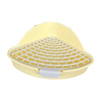 Magideal - Caja De Arena Para Conejos En Forma De Con Maceta De Rejilla Caja De Inodoro De Esquina De Conejo Jaula Para Jaula De Hurón , Amarillo