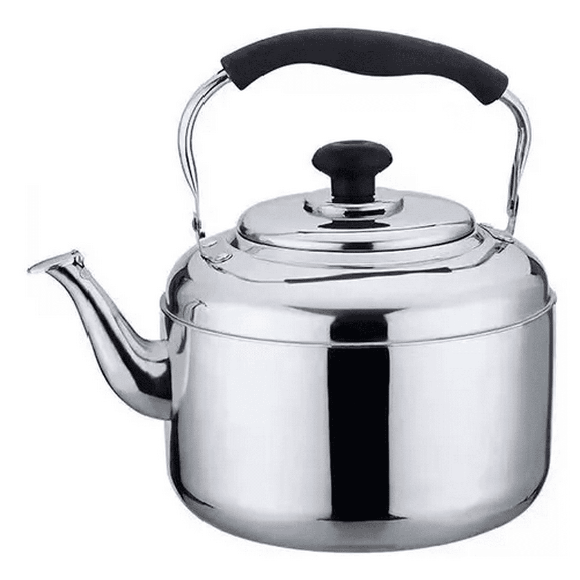 Genérico - Tetera De Acero Inoxidable De Cuello De Cisne, 2 Litros, Plateada