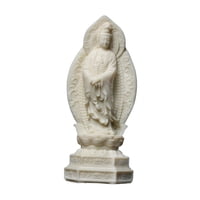 Magideal - Figura De Guanyin, Artesanía Artística, Adorno De Mesa, Decoración Para Tablero De Instrumentos De Automóvil, Para Escritorio, Entrada, Sala De Estar, Blanco