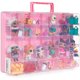 thumbnail image 1 of Organizador de almacenamiento de juguetes Bins & Things y vitrina compatible con muñecas LOL, Shopkins, criaturas de Calico y figuras LPS - Caja ajustable portátil con asa de transporte, 1 of 3