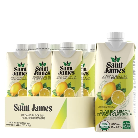 Té Negro Orgánico Classic Lemon 500 Ml Paquete De 12