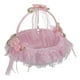 thumbnail image 5 of Cesta de Boda Accesorio para Flores Cesta para Niña Cesta Tradicional de Poliéster con Lazo Romántico para Flores Adecuada para Ceremonias Celebracion Rosado, 5 of 5