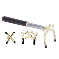 Magideal - Billar Portátil Cue Stick Bridge Con Cabezas De Puente La Longitud Se Extiende Telescópico De Material Acero Inoxidable Para De Billar Snooker Práctica Cruceta Alta Baja