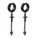 thumbnail image 2 of Pendientes Cruzados De Clip De Oreja No Perforantes De Estilo Punk Rock De 2 Piezas 64 Mm Negro, 2 of 5