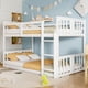 thumbnail image 1 of Twin Over Twin Bunk Bed with Ladder, White (Old SKU LT000107AAK), 1 of 3