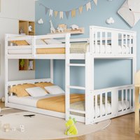 M&Ms - Twin Over Twin Bunk Bed With Ladder, White (Old Sku Lt000107Aak)