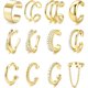 thumbnail image 1 of LOLIAS 12 Pcs Ear Cuffs Non Piercing 14K Gold Plated Ear Cuffs, 1 of 3