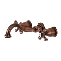 Soporte De Pared Kingston Brass Vintage Con 2 Manijas, Cobre Envejecido