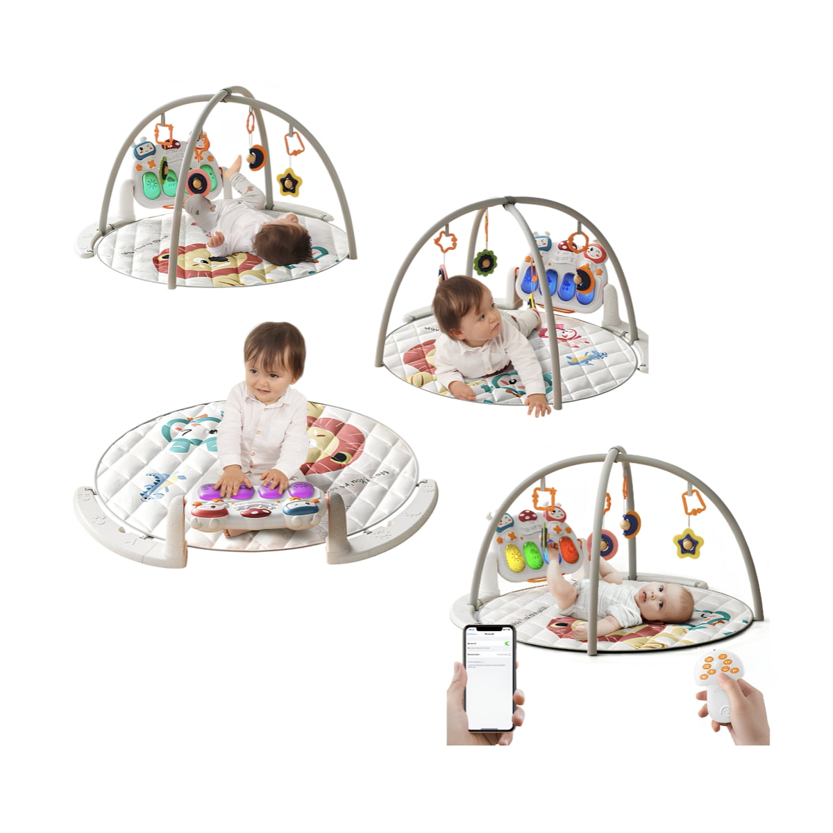 Gimnasio Bluetooth Musical Piano Con Control Tm220 Lubabycas