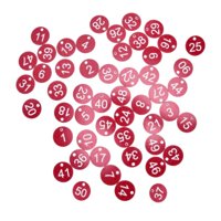 Ioensy - 100X Número De Etiqueta De Número Portátil 1-100 Para Llaves De Dormitorio De Almacén De Hotel Rosa Rojo + Palabra Blanca