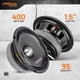 thumbnail image 2 of Altavoz Bullet de gama media PRV AUDIO 6.5" 6MR400-4 400 W 4 ohmios, 2 of 7