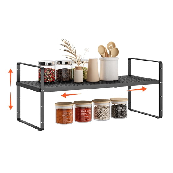 Estante para Gabinete DPZM 42‑69 cm Negro Expandible y Apilable