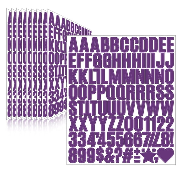 Set de stickers Llewyn de 970 piezas, impermeables, morados, 1"