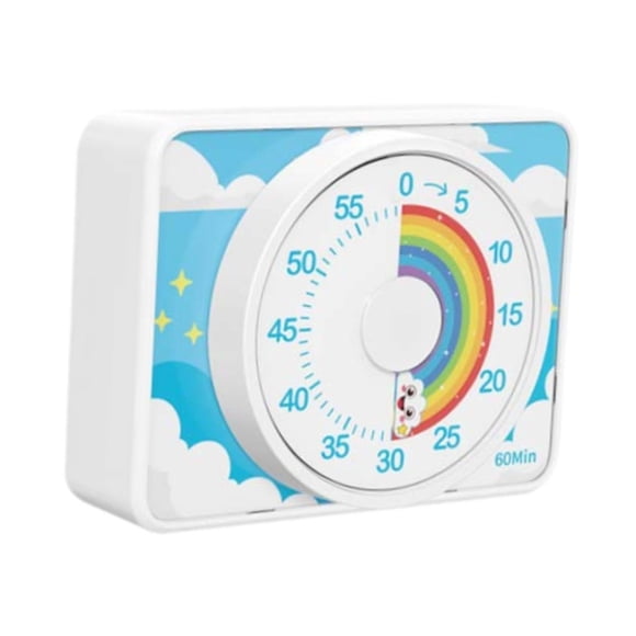 Temporizador Visual Práctico Y Decorativo Para Escritorio De Adultos. Cielo Y Arcoíris.