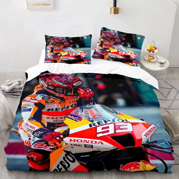 Marc Marquez 93 Bedding Set Duvet Cover Bed Set Quilt Cover Pillowcase Comforter Size Boys Adult Bedding Bed Sheets