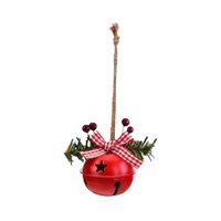 Bothyi - Campana De Navidad Hecha A Mano Linda Para La Decoración Del Árbol De Navidad Para El Porche Guirnalda De Navidad Campana Redonda Roja