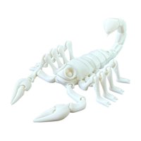 Modoko - Escorpión Articulado Juguete Realista Coleccionable Blanco