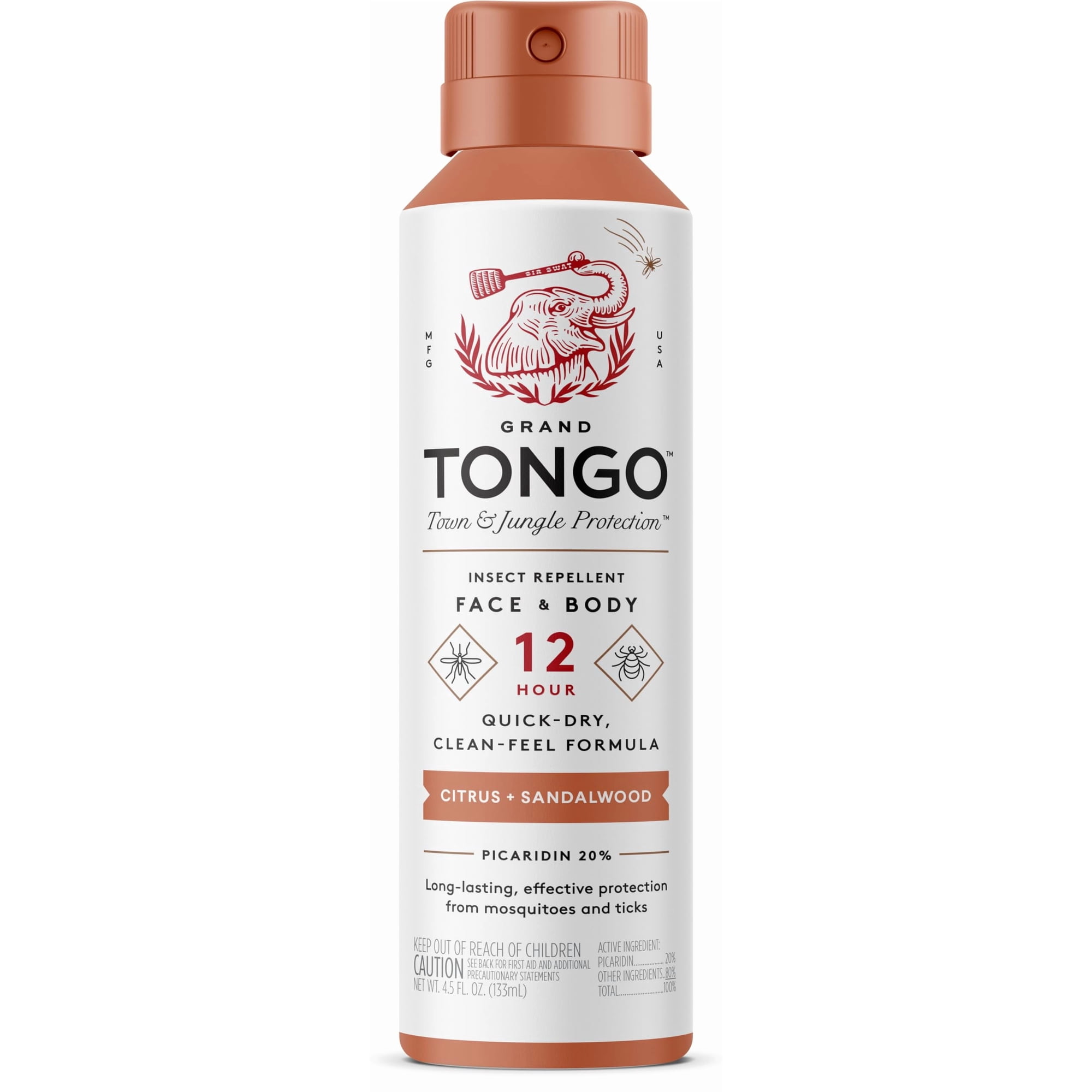 Repelente De Insectos Grand Tongo Sin Deet Con Picaridina 12h