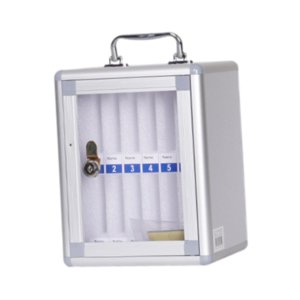 Bothyi - Gabinete De Almacenamiento Para Teléfono, Caja De Almacenamiento Para Teléfono Inteligente Con Mango Portátil De Aleación De Aluminio, 12 Ranuras