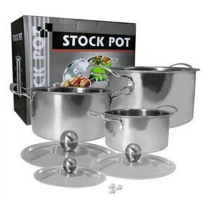 Genérico - Batería De Ollas De Acero Inoxidable – 6 Piezas