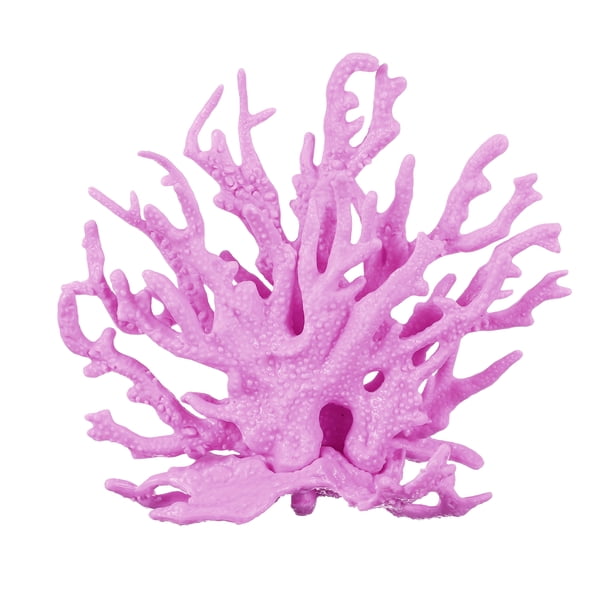 Decoración de Coral para Acuario Uxcell, Decoraciones para Peceras, Adornos de Coral para Peceras, 12.5x5x11 cm, (Púrpura, 1 Pza), Destinado para Decoración de Paisajismo de Acuarios