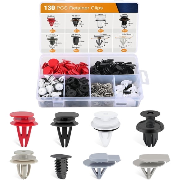Retenes 130 Piezas De Nylon 8 Tamaños Para Mini Y Bmw