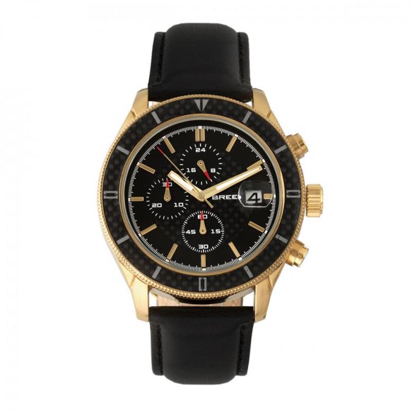 Reloj Breed Maverick Chronograph para hombre con fecha - Dorado/Negro