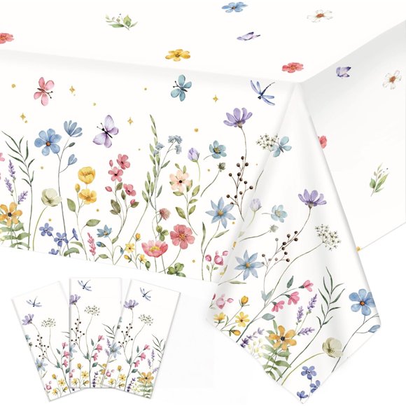 Manteles LINHAXM florales 54 x 108 pulgadas, 3 piezas