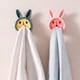 thumbnail image 3 of 1pc, Kitchen Towel Holder, Self Adhesive Wall Dish Towel Hook, Rabbit Shape Wall Mount Towel Holder For Bathroom, Kitchen And Home, Wall, Cabinet, Garage, No Drilling Required, 3 of 4