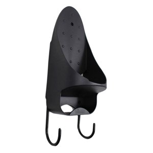 Magideal - Soporte Para Tabla De Planchar, Soporte Para Plancha Eléctrica Montado En La Pared, Estante Para Tabla De Planchar Compacto Multifunción Para El Hogar Negro