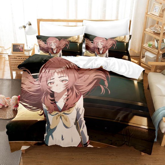 Anime The Girl I Like Forgot Her Glasses Bedding Set Cartoon Anime three-piece set Adult Kid Bedroom Duvet cover Sets Bed Sheets