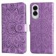 thumbnail image 1 of Funda tipo cartera FOXDOCK para Samsung Galaxy S25 Edge , diseño girasol en relieve, cuero PU, cierre magnético, soporte y tarjetero, 1 of 5