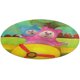 thumbnail image 1 of Billy Bam Bam Alfombra Redonda de Felpa Coral, Antideslizante, No Desprende Pelusas, Lavable y Duradera para Salón, Dormitorio y Habitación de Niños 60cm, 1 of 6