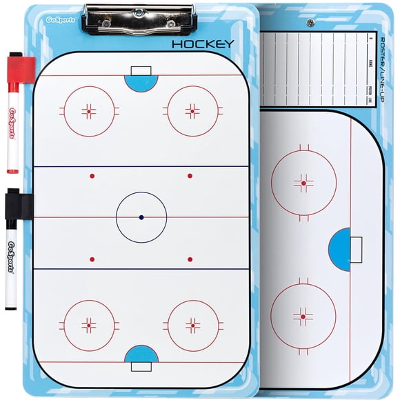 Tabla GoSports para entrenadores de hockey, borrado en seco a 2 caras