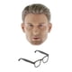 thumbnail image 4 of 1/6 Escultura De Cabeza Masculina Tallada Con Marco De Gafas Para Figuras De Acción De 12 Pulgadas, 4 of 5