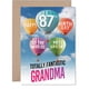 thumbnail image 1 of Tarjeta de felicitación Giftzie Grandma, 87 cumpleaños, globo aerostático, 1 of 7