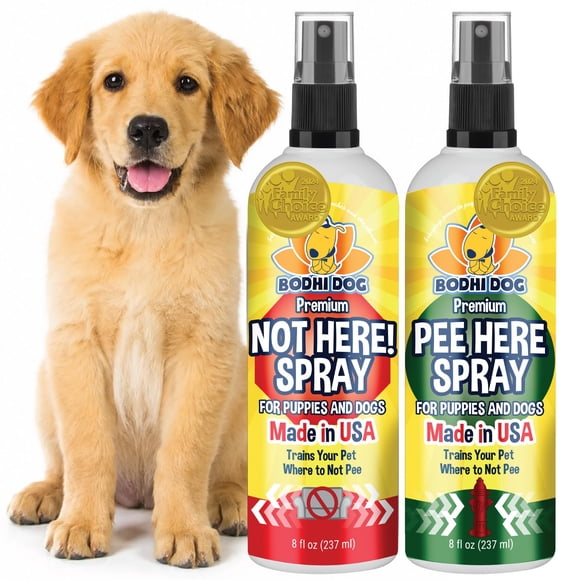Kit de entrenamiento para cachorros Bodhi Dog – Spray Aquí y No Aquí (237 ml)
