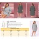 thumbnail image 4 of Agnes Orinda Women's Plus Size Camisón de Escuela Colegio a Rayas con Botones en el Cuello en V de 3/4 Mangas Suaves Pijama Vestido de Salón Camisón con Bolsillo 3X Negro, 4 of 7