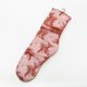 thumbnail image 1 of suxuMhao Calcetines de Pantorrilla de Encaje Rojo Marrón de Malla Calcetines de Caña Media de Encaje Transparente Calcetines de Malla Apilados Calcetines Delgados de Encaje Elásticos Talla Única, 1 of 2
