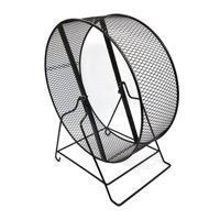 Magideal - Rueda De Ejercicio De Para Hámster De Hierro, Rueda Silenciosa Para Correr Con Conejillo De Indias, Antideslizante Para Ratón Rata Gerbil Con , 32X19X36.5Cm