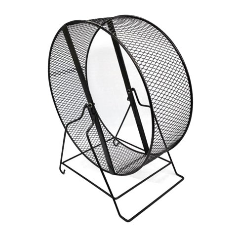 Magideal - Rueda De Ejercicio De Para Hámster De Hierro, Rueda Silenciosa Para Correr Con Conejillo De Indias, Antideslizante Para Ratón Rata Gerbil Con , 32X19X36.5Cm