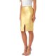 thumbnail image 4 of INSPIRE CHIC Falda de Mujer Fiesta Cintura Alta Abertura Frontal Brillante Bodycon Lápiz Midi Falda M Oro, 4 of 6